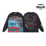 Godspeed Pit Stop L/S Thermal Camiseta #1101 Black/Blue Wash
