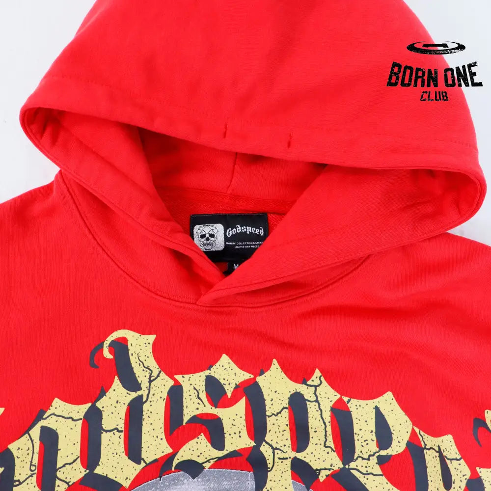 Godspeed Robot Print Moletom #5536 Washed Red