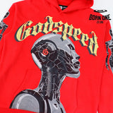 Godspeed Robot Print Moletom #5536 Washed Red