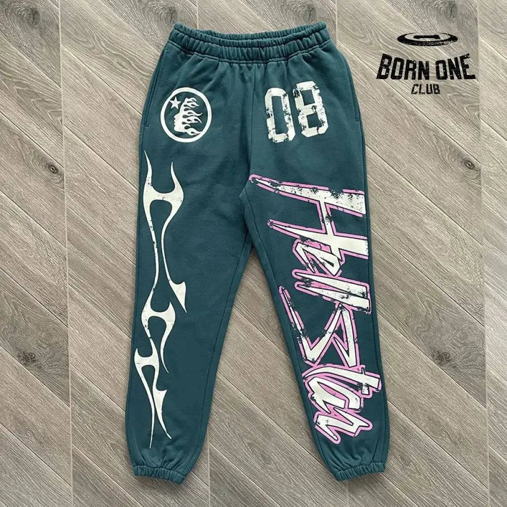 Hellstar Calça Moletom Verde / XL