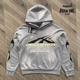 Hellstar Moletom Conjunto Moletom cinza/verde / L