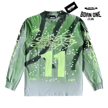 Hellstar studios Moto Cross Long Sleeve Tee Camiseta Manga Longa