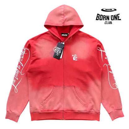 Hellstar Studios Path To Paradise Zip Up Hoodie Jaqueta Moletom