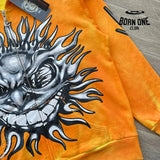 Hellstar Studios sun zip up orange hoodie capsule Jaqueta moletom