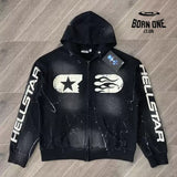 Hellstar Studios Zip Up Hoodie Jaqueta Moletom