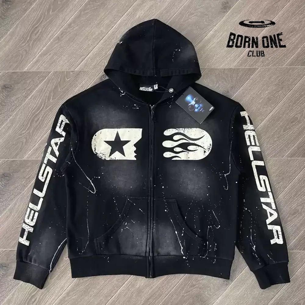Hellstar Studios Zip Up Hoodie Jaqueta Moletom