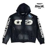 Hellstar Studios Zip Up Hoodie Jaqueta Moletom
