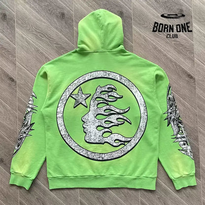 Hellstar Studios Zip Up Hoodie Jaqueta Moletom