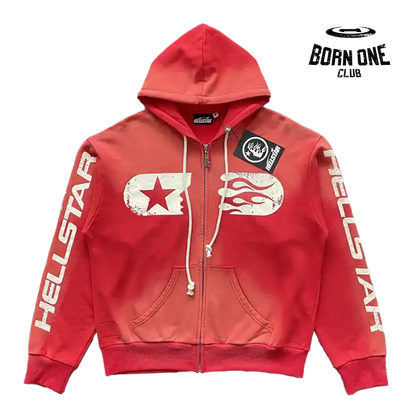 Hellstar Studios Zip Up Hoodie Jaqueta Moletom