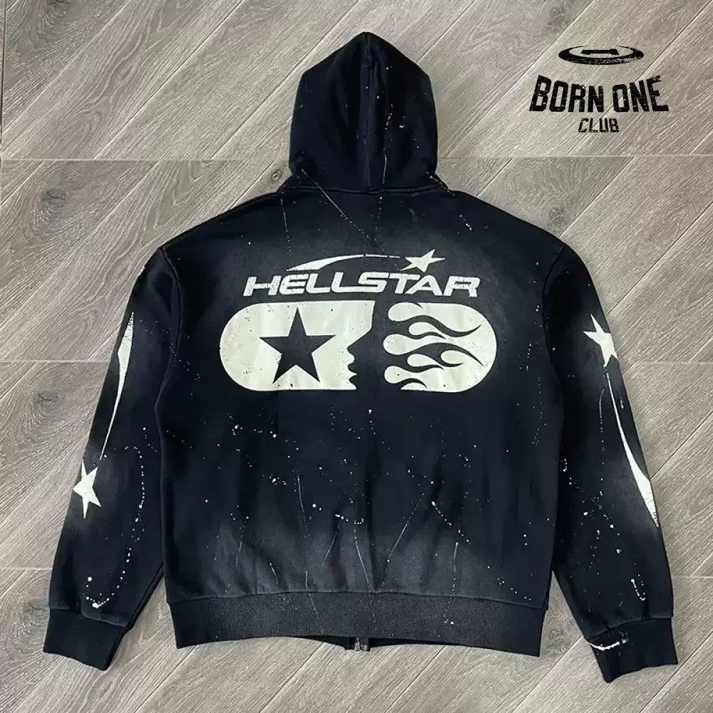 Hellstar Studios Zip Up Hoodie Jaqueta Moletom