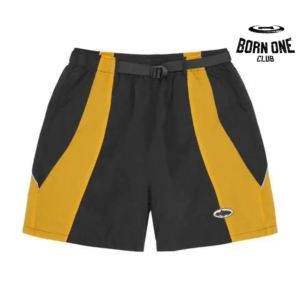 Shorts Corteiz Preto Amarelo