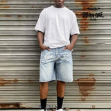 Ice Cream Running Dog Shorts Denim Bermuda Jeans