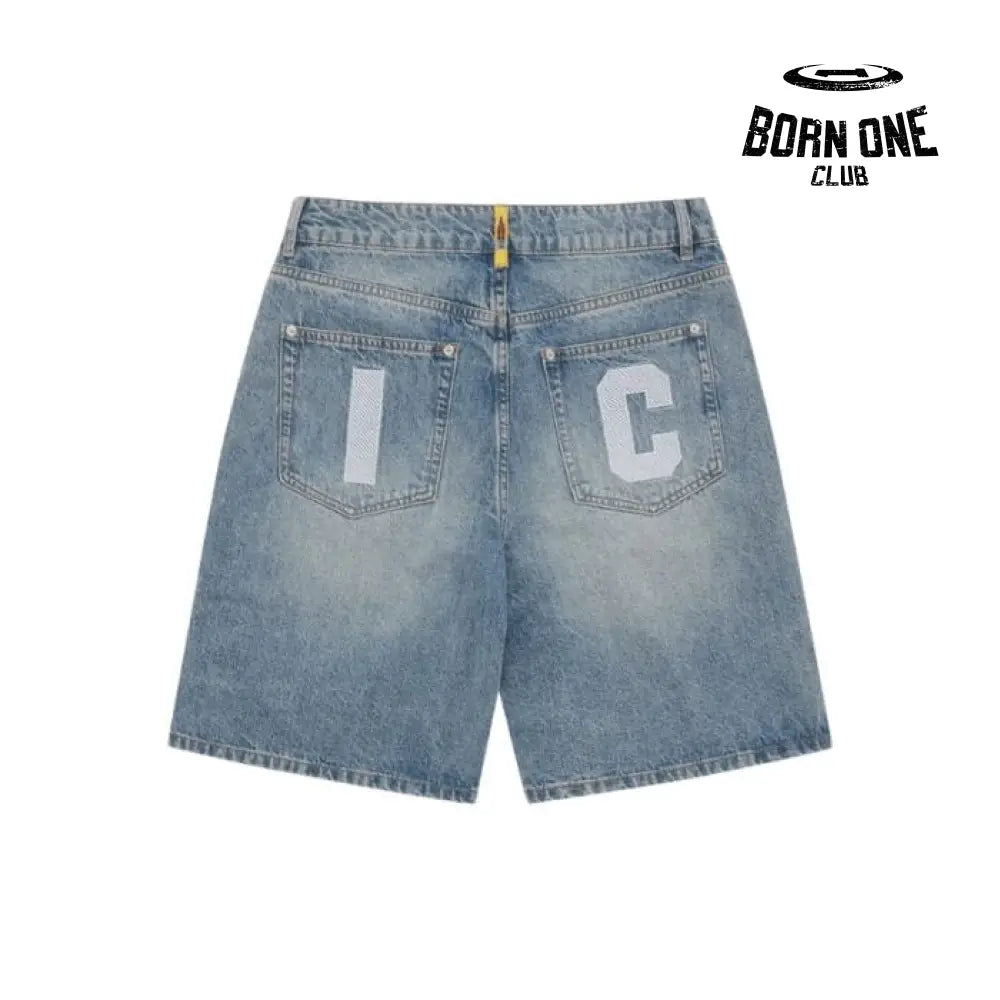 Ice Cream Running Dog Shorts Denim Bermuda Jeans