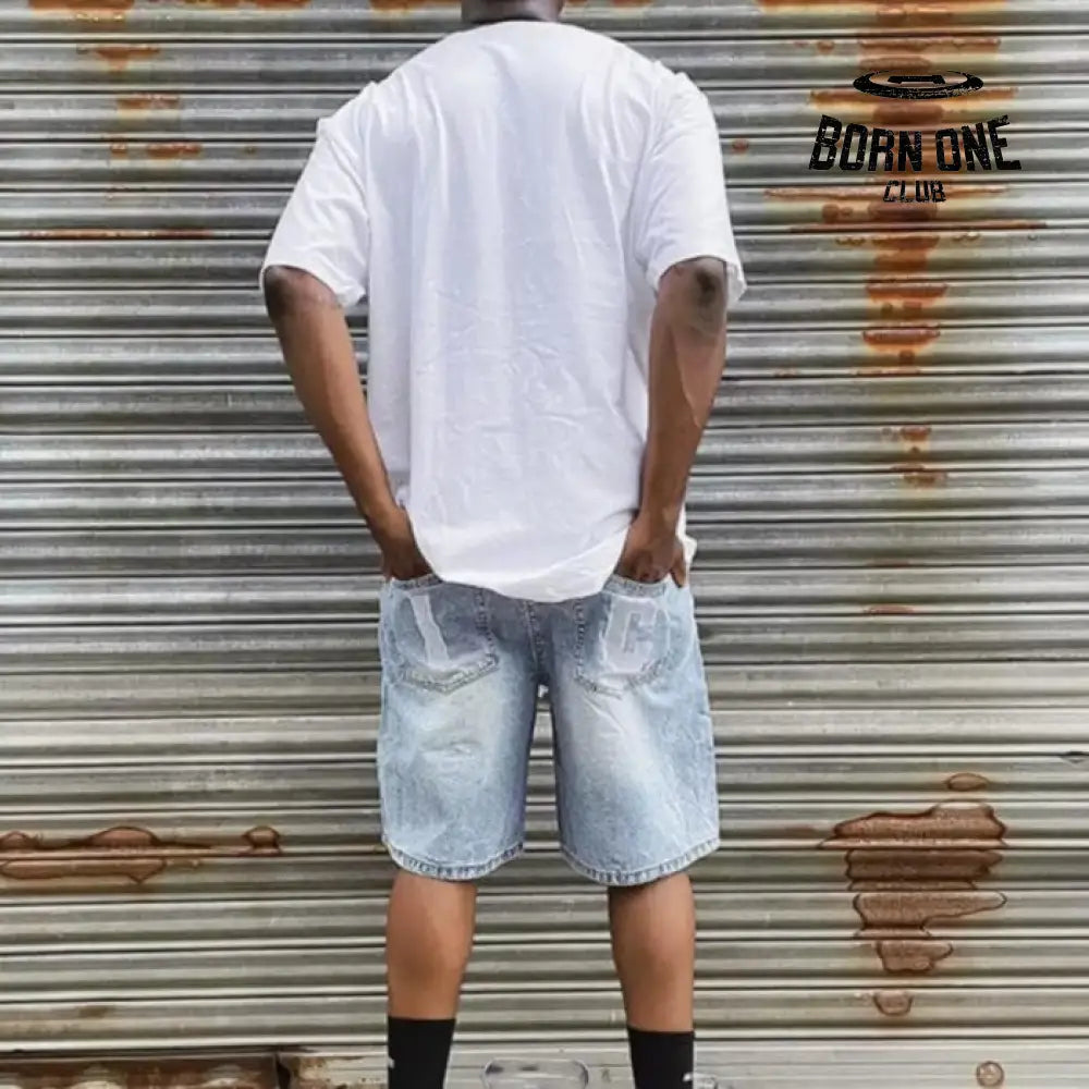 Ice Cream Running Dog Shorts Denim Bermuda Jeans