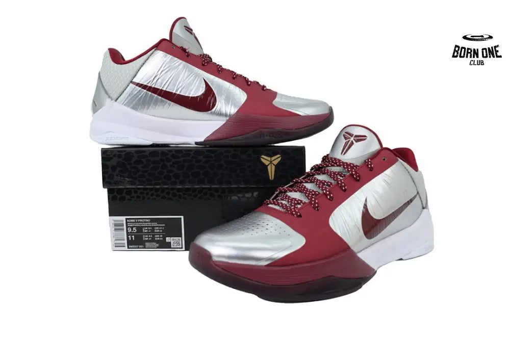 Caitlin Clark x Zoom Kobe 5 Protro Gray Red