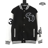 Jaqueta Chrome Hearts Eagle 33 Varsity Jacket Black White