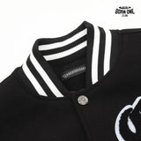 Jaqueta Chrome Hearts Eagle 33 Varsity Jacket Black White
