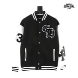 Jaqueta Chrome Hearts Eagle 33 Varsity Jacket Black White
