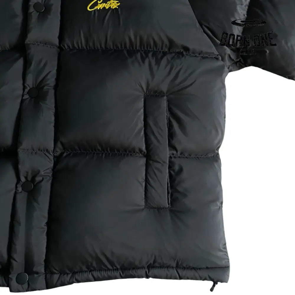 Jaqueta Corteiz Bolo V2 Down Black Yellow