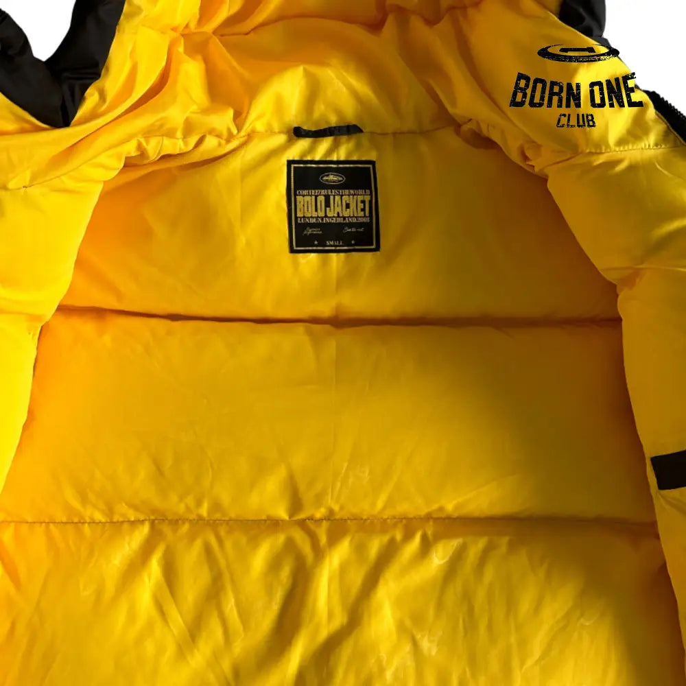 Jaqueta Corteiz Bolo V2 Down Black Yellow