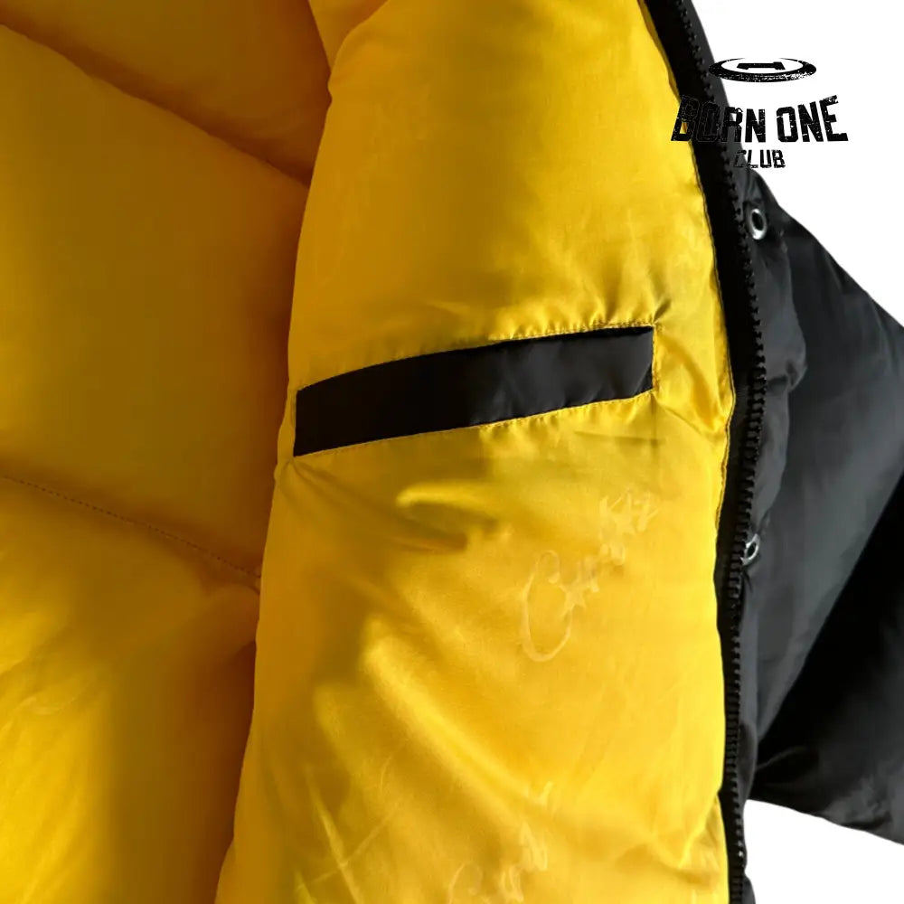 Jaqueta Corteiz Bolo V2 Down Black Yellow