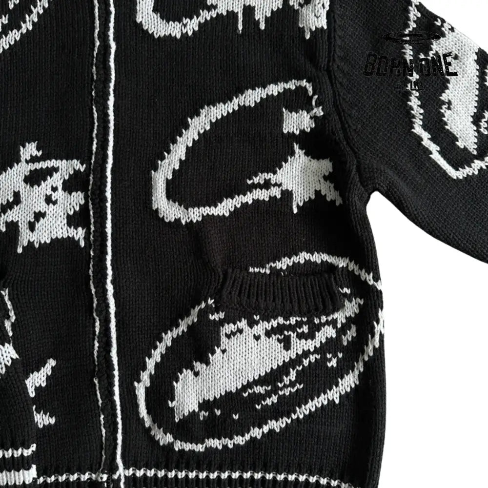 Jaqueta Corteiz Heavy Knit Jacquard Sweater