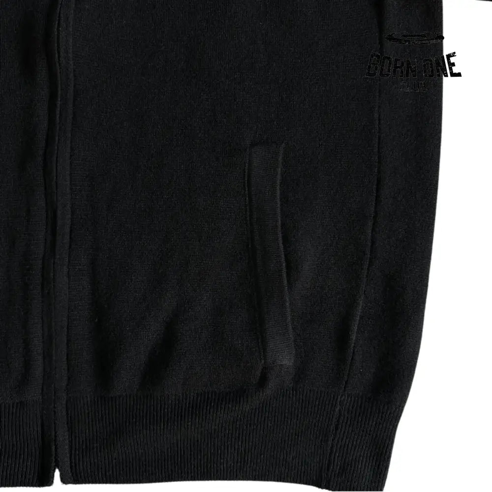 Jaqueta Corteiz Knit Zip Up Fleece Black