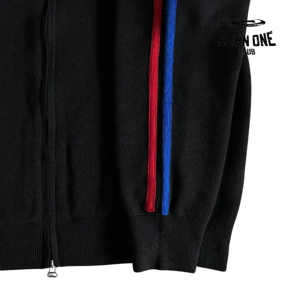 Jaqueta Corteiz Knit Zip Up Fleece Black