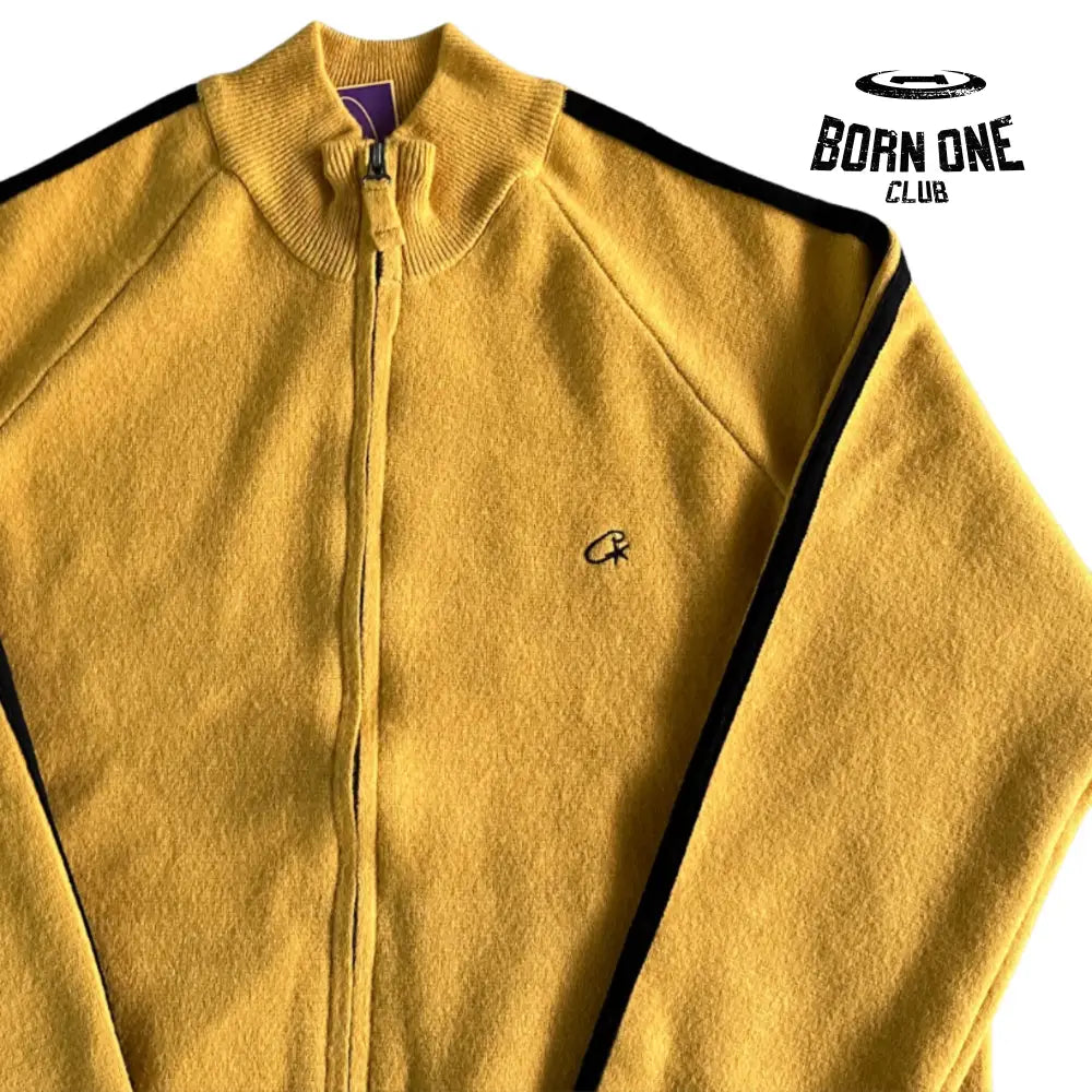 Jaqueta Corteiz Knit Zip Up Fleece Yellow