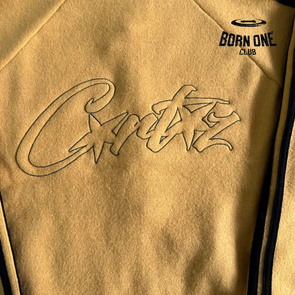 Jaqueta Corteiz Knit Zip Up Fleece Yellow