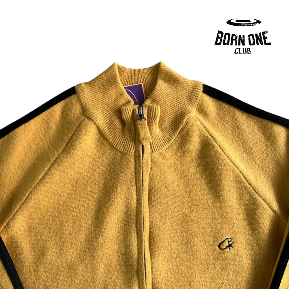 Jaqueta Corteiz Knit Zip Up Fleece Yellow