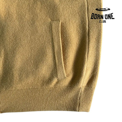 Jaqueta Corteiz Knit Zip Up Fleece Yellow