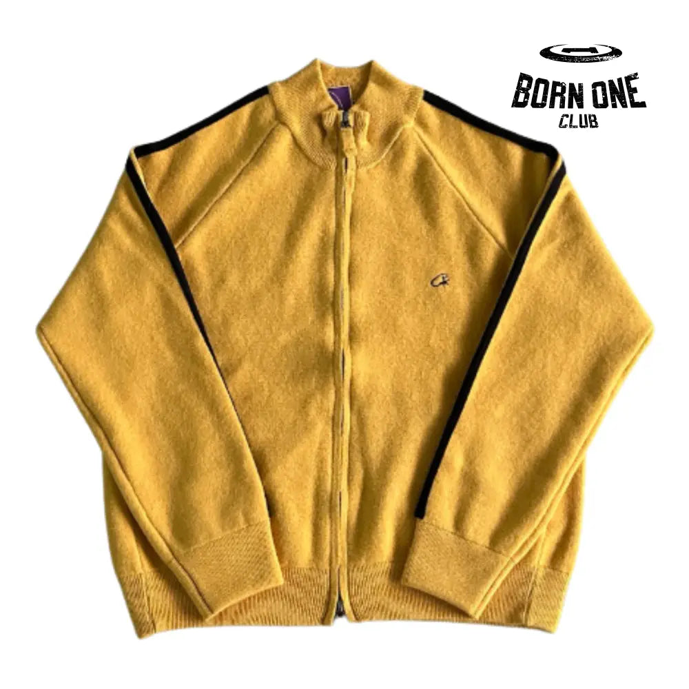 Jaqueta Corteiz Knit Zip Up Fleece Yellow P