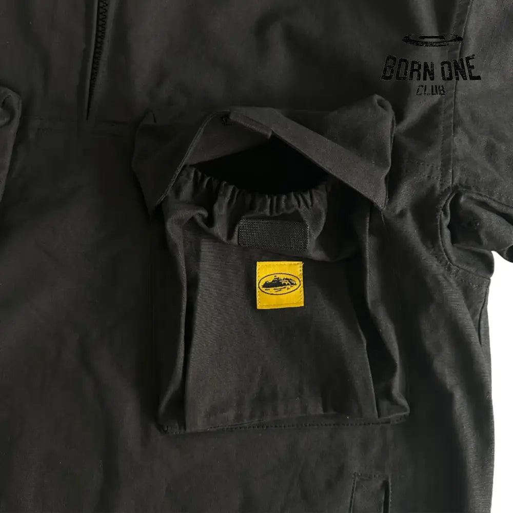 Jaqueta Corteiz Slant Pocket Military Black
