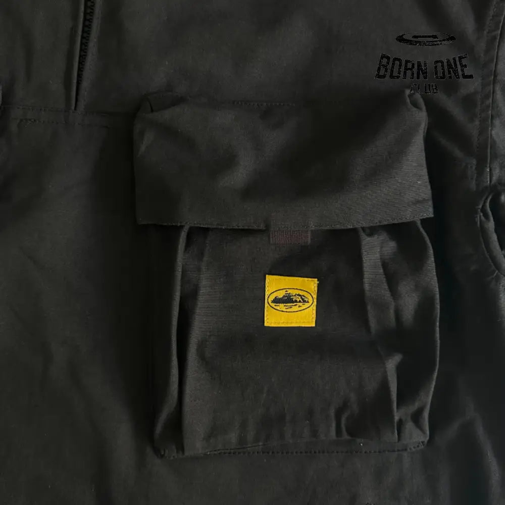 Jaqueta Corteiz Slant Pocket Military Black