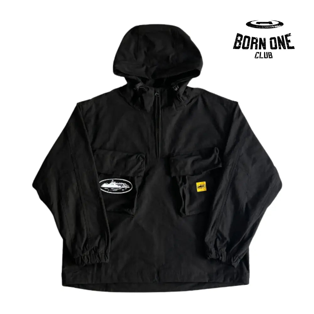 Jaqueta Corteiz Slant Pocket Military Black P