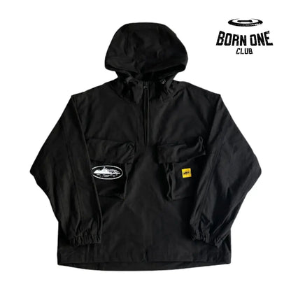 Jaqueta Corteiz Slant Pocket Military Black P