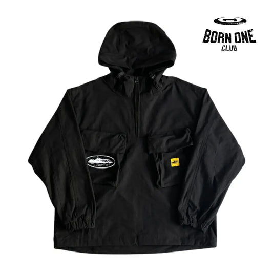 Jaqueta Corteiz Slant Pocket Military Black P
