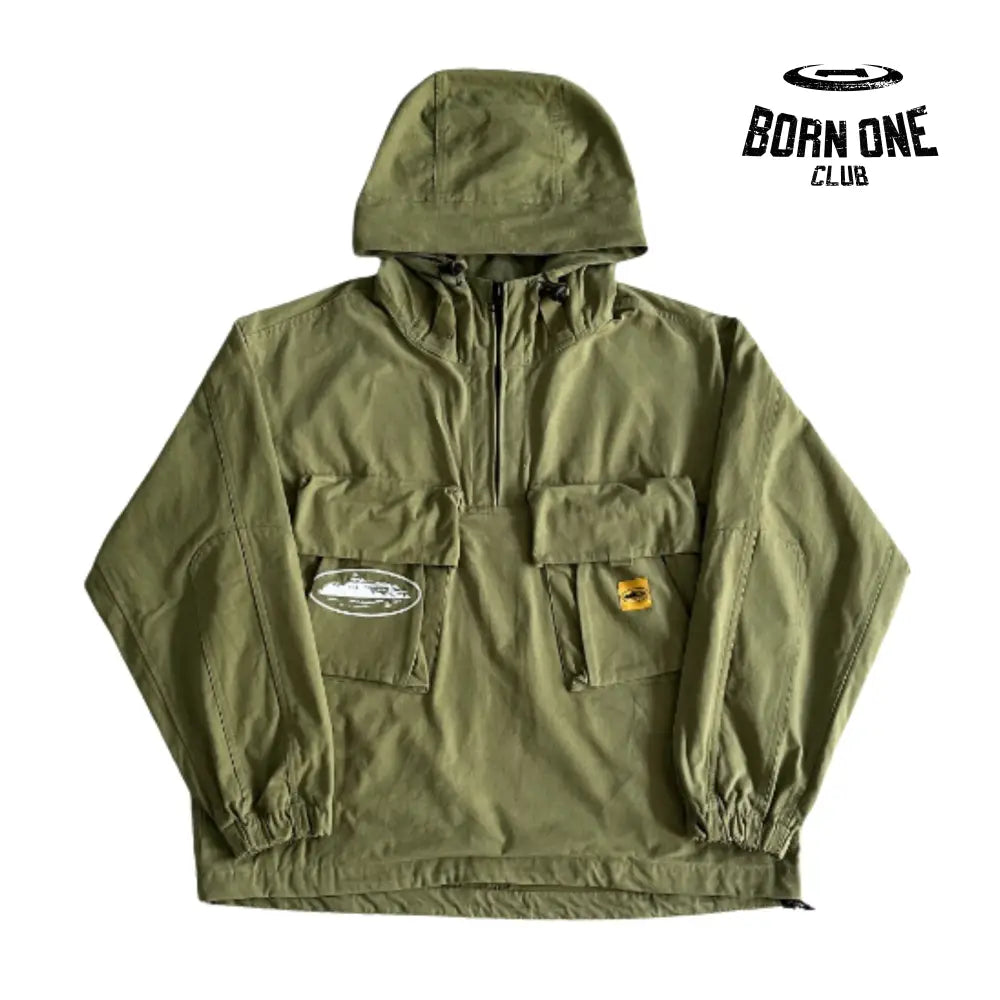 Jaqueta Corteiz Slant Pocket Military Green P