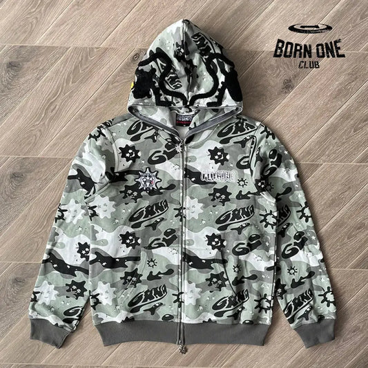 Jaqueta Moletom Glo Gang FullZip Gray