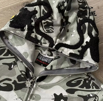 Jaqueta Moletom Glo Gang FullZip Gray