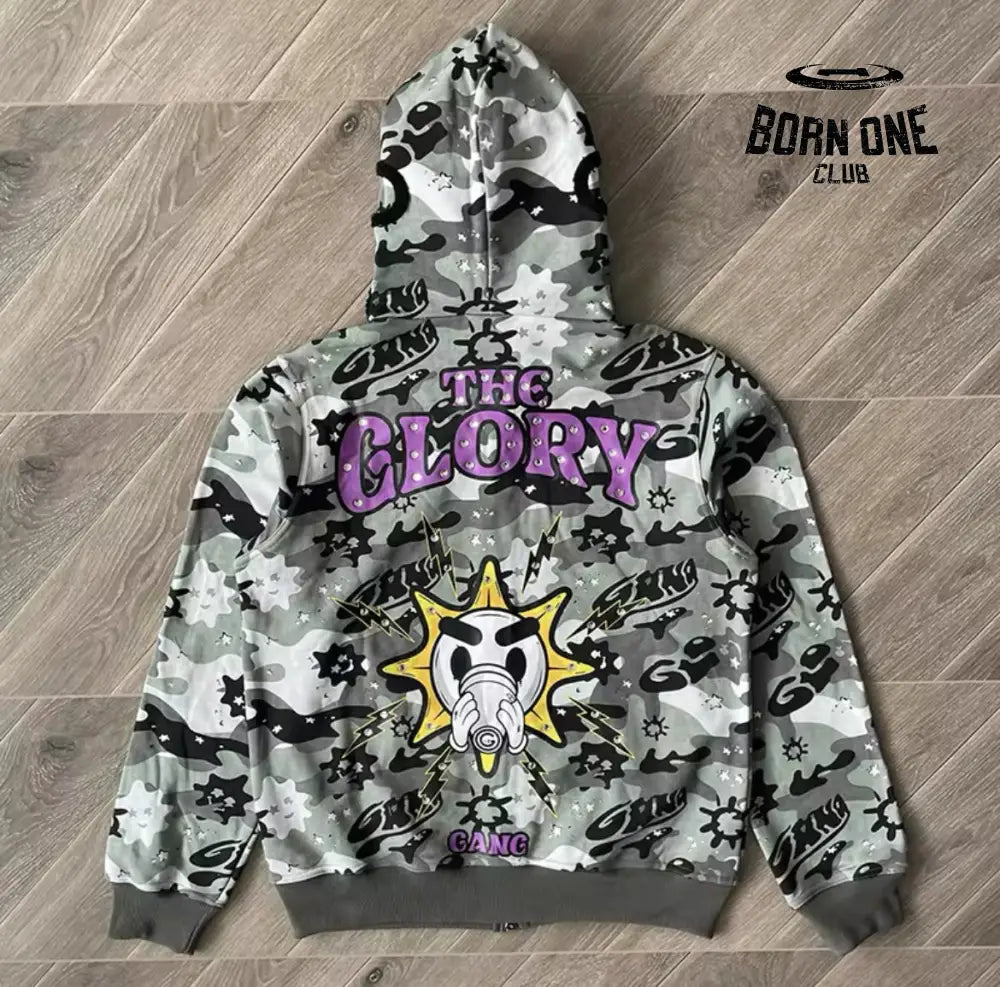 Jaqueta Moletom Glo Gang FullZip Gray