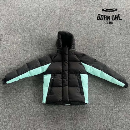 Jaqueta Puffer Synaworld Preto/Azul