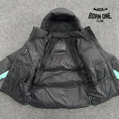 Jaqueta Puffer Synaworld Preto/Azul