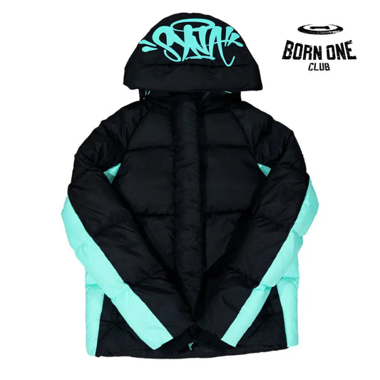 Jaqueta Puffer Synaworld Preto/Azul
