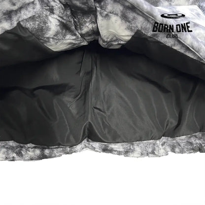 Jaqueta Puffer Trapstar Hyperdrive Tie Dye Black/Gray