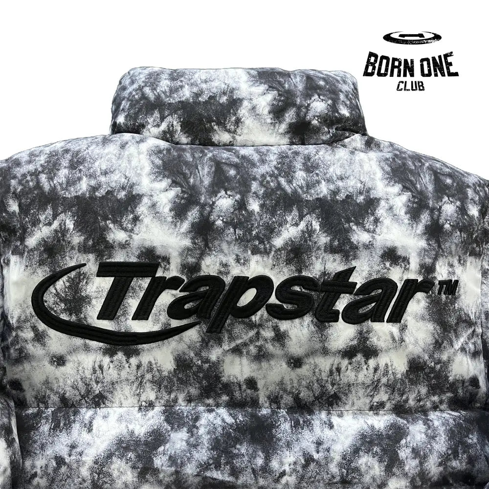 Jaqueta Puffer Trapstar Hyperdrive Tie Dye Black/Gray