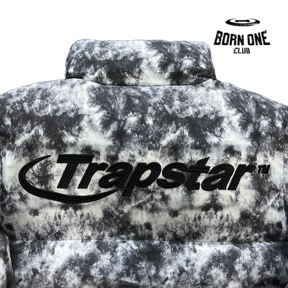 Jaqueta Puffer Trapstar Hyperdrive Tie Dye Black/Gray