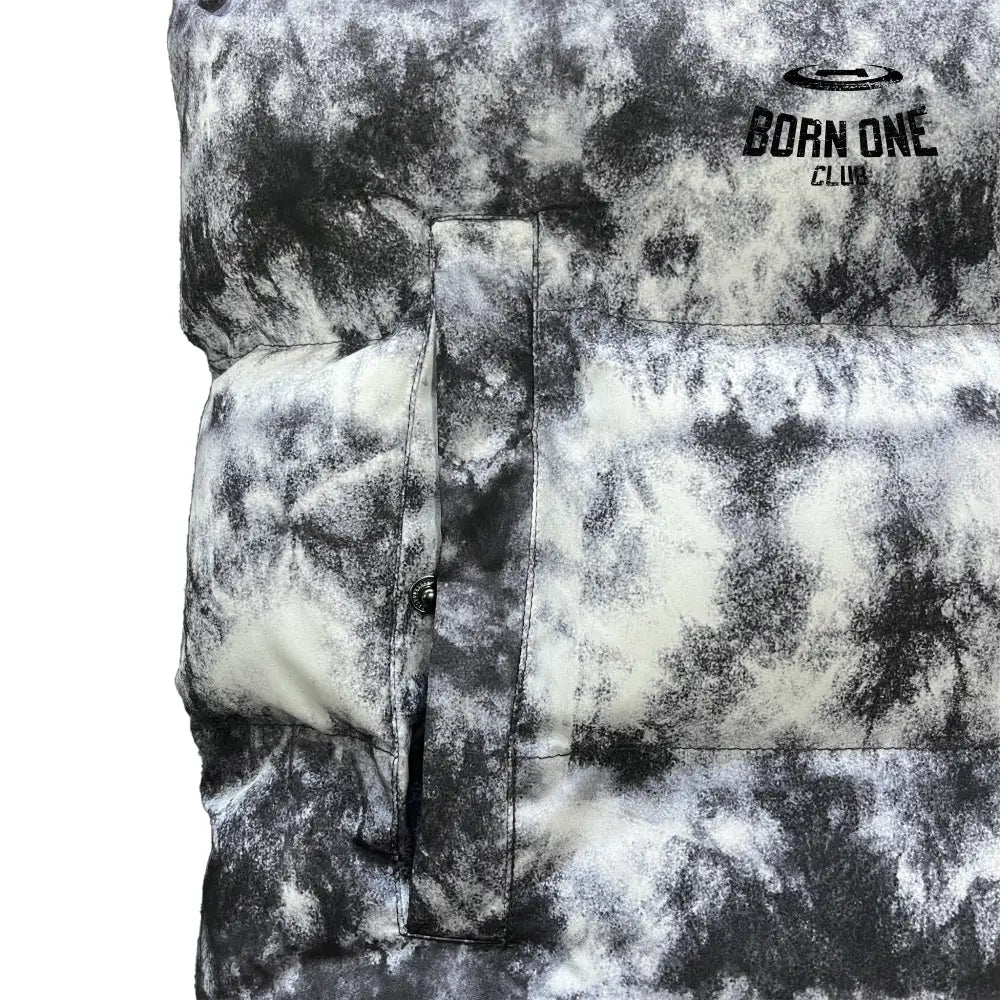 Jaqueta Puffer Trapstar Hyperdrive Tie Dye Black/Gray
