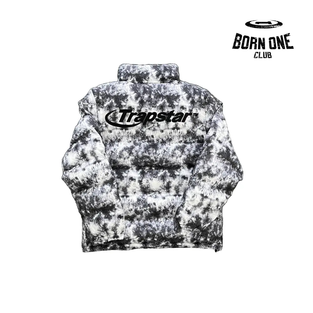 Jaqueta Puffer Trapstar Hyperdrive Tie Dye Black/Gray